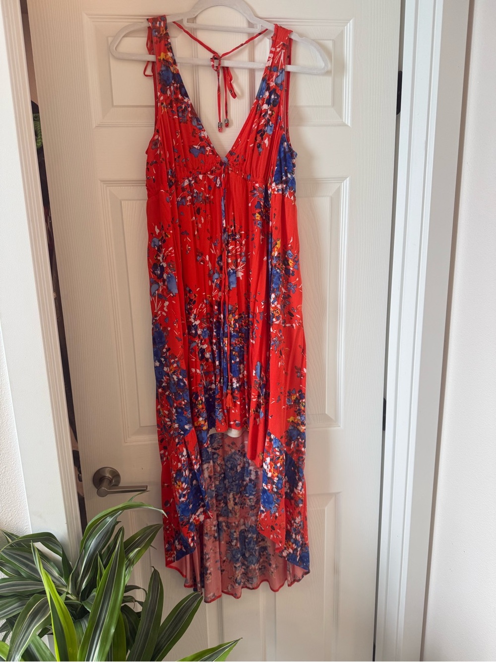 lovestitch Red Floral High-Low Maxi Dress